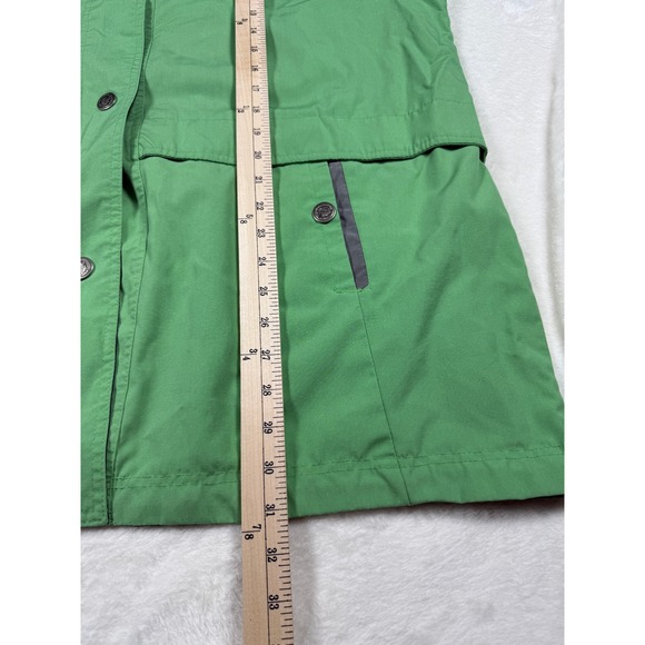 VTG 90s Current Seen Green Waterproof Fisherman Rain Jacket Hooded Coastal XL - Picture 10 of 10